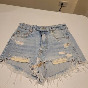Zara Distressed Jeans Shorts